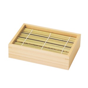ひのき<長角>ざる （竹ス付）蕎麦器