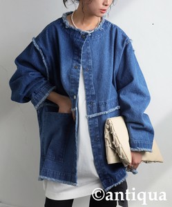 [antiqua] Jacket Denim Jacket Ladies fashion