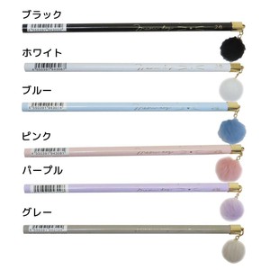 【鉛筆】ミャウデイ ファーチャーム付き鉛筆 2B 丸軸