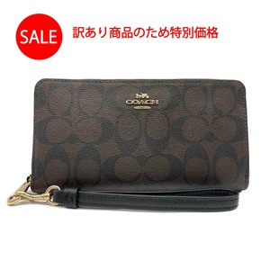 訳あり商品 新品未使用品 コーチ COACH 長財布 C4452 IMAA8 ストラップ付 ラウンドジップ アウトレット