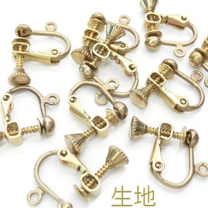 新商品 10個価格イヤリングパーツ 生地 ネジバネ玉ブラ イヤリング パーツ イヤリング金具