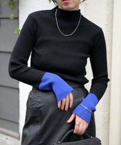 Sweater/Knitwear Bicolor High-Neck