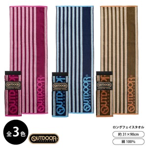 【OUTDOOR PRODUCTS】ODT-2508 ロゴライン ロングフェイスタオル