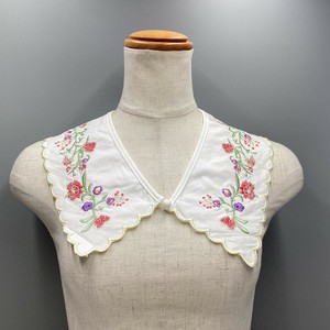 付け襟　刺繍　レース　お花　フラワー　カラフル