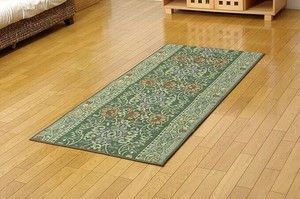 純国産 い草廊下敷き マット 『Fビビアン』 グリーン 約80×240cm（裏:ウレタン） 『ビビアン』