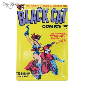 Postcard Cat Black Amekomi