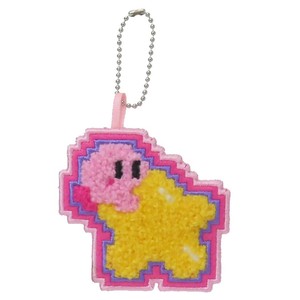 【キーホルダー】星のカービィx大図まこと 刺繍ワッペンチャーム ワープスター