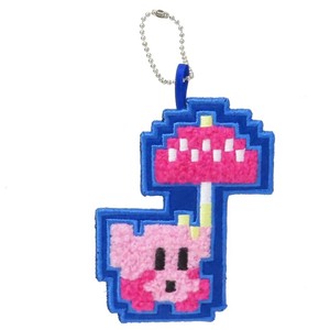 【キーホルダー】星のカービィx大図まこと 刺繍ワッペンチャーム パラソル