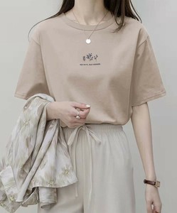 【aimoha】ボタニカルプリントルーズTシャツ レディース 半袖 春 夏 Tシャツ プリント
