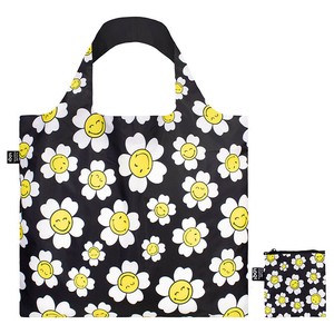LOQIエコバッグ　SMILEY Bag  JP Flowers Black