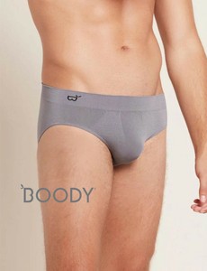 〈メンズブリーフパンツ〉【BOODY（ブーディー）】メンズ ブリーフ　チャコール（グレー）［サステナブル］