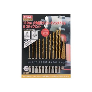 trad11P六角ドリル&ステップビット　DC4A　000092