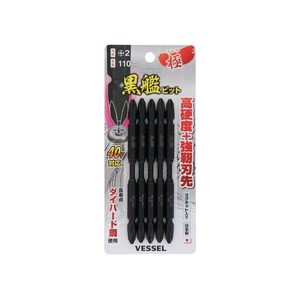 ベッセル　黒艦ビット　極　5本組　+2×110　KW5P2110　558906
