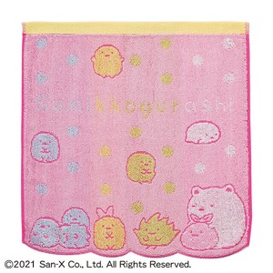 特価品 すみっコぐらし カラフルドットしろくま キャラクター ハンドタオル ウォッシュタオル