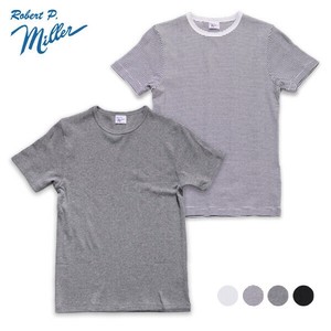 ロバート ピー ミラー【Robert P. Miller】109C パネルリブ クルーネック Tシャツ 半袖 メンズ トップス