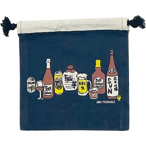 KPO 巾着 ポーチ　NO SAKE NO LIFE-NV
