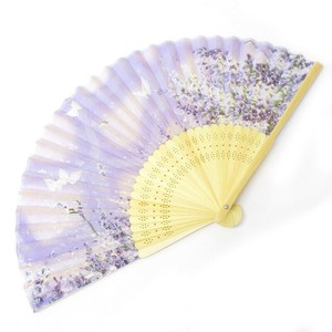 Japanese Fan Lavender Silk Folding Fan