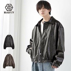 【2025年冬の新作】クラシックPUレザー A-2タイプ フライトジャケット ブルゾン／MinoriTY