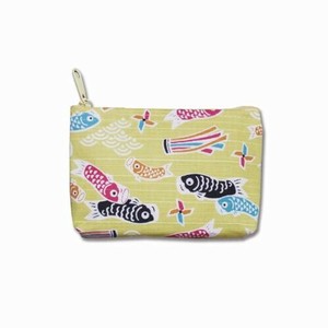 日本製 made in japan ポーチ カード用 色々鯉のぼり ベージュ 192254