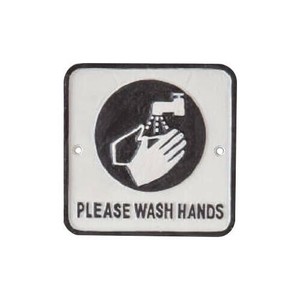 63419 アイアンプレート WASH HANDS