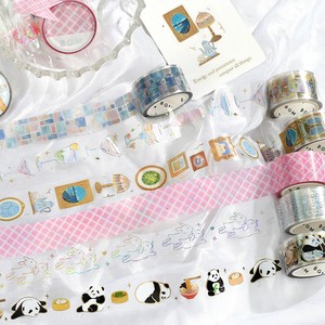 BGM LIFE Washi Tape Panda Clear 6-types
