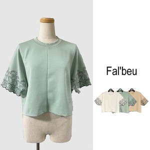【新作】袖スカラップカットソー　3色展開