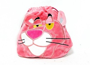 再入荷！テロテロふわふわでカワイイキンチャクです！【ピンクパンサーダイカットキンチャク】