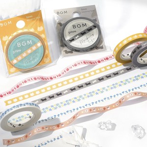 BGM LIFE Washi Tape 5mm 6-types