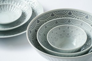 Main Plate Seigaiha Plate 6-pcs Made in Japan