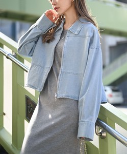 Jacket Tuck Sleeves Denim Jacket