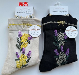 Crew Socks Organic Floral Pattern Cotton [S/S NEW]