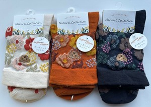 Crew Socks Float Organic Floral Pattern Cotton [S/S NEW]