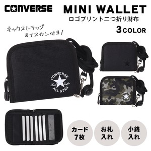 CONVERSEポリロゴプリントラウンドファスナー札入 / ブランド ポリエステル 二つ折り  2024新作