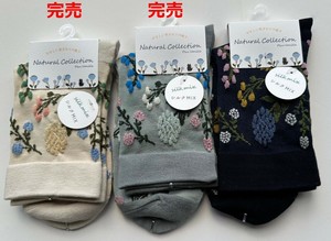 短袜 新商品 袜子 花卉图案 春夏
