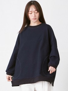 リブプルオーバーチュニック　ニットデニム2色 M L LL 3L 《大きいサイズ》