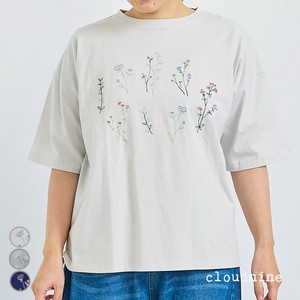 T-shirt Drop-shoulder Floral Pattern