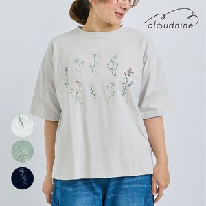T-shirt Drop-shoulder Floral Pattern