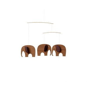 Flensted Mobiles 木製エレファントパーティー 3 FSM130190
