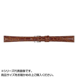 MIMOSA(ミモザ) 時計バンド RA型押ワニ 11mm ブラウン (美錠:銀) CRA-C11