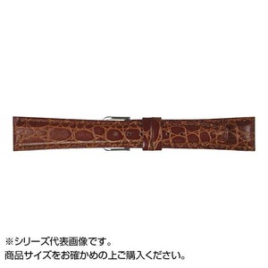 MIMOSA(ミモザ) 時計バンド RA型押ワニ 17mm ブラウン (美錠:銀) CRA-C17