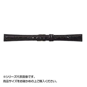 MIMOSA(ミモザ) 時計バンド DM腹ワニ 12mm ブラック (美錠:銀) WDM-A12
