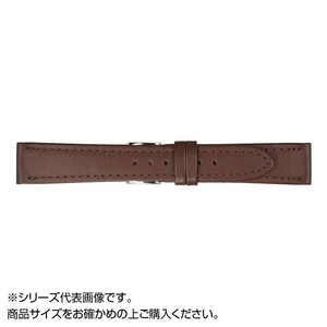 MIMOSA(ミモザ) 時計バンド Eカーフ 19mm ダークブラウン (美錠:銀) CE-B19