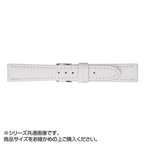 MIMOSA(ミモザ) 時計バンド Eカーフ 17mm ホワイト (美錠:銀) CE-WH17