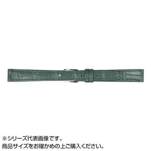 MIMOSA(ミモザ) 時計バンド P型押ワニ 9mm グリーン (美錠:銀) CP-G9