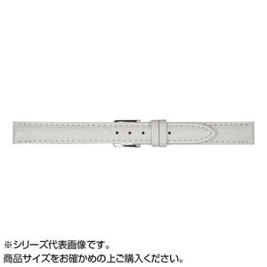 MIMOSA(ミモザ) 時計バンド PRA型押ワニ 12mm ホワイト (美錠:銀) CPR-WH12