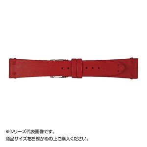 Emitta(エミッタ) 時計バンド ブッテーロ 19mm レッド (美錠:銀) EB-R19