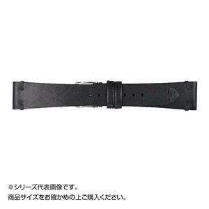 Emitta(エミッタ) 時計バンド ブッテーロ 20mm ブラック (美錠:銀) EB-A20