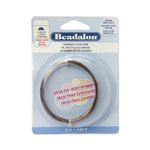Beadalon(ビーダロン) ハーフラウンドワイヤー アンティークブラス 0.81mm×3m 20