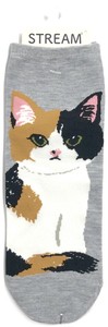 【新作】婦人ミケ猫ロークルーソックス