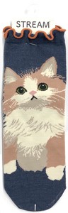 【新作】婦人ふさ猫ロークルーソックス